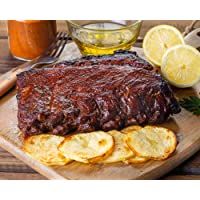LIVANIA - Costillar de cerdo Asados a fuego lento a la barbacoa de 700-800g-unidad. Envasados al vacío. Cocinados a baja…